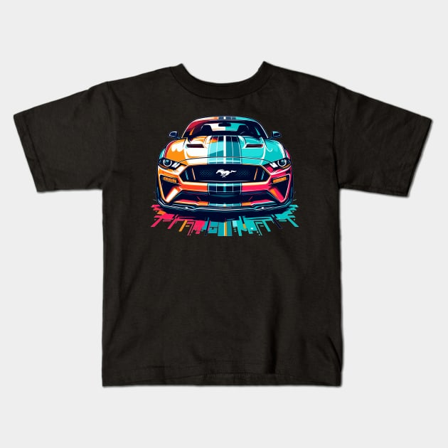 Ford Mustang Kids T-Shirt by Vehicles-Art